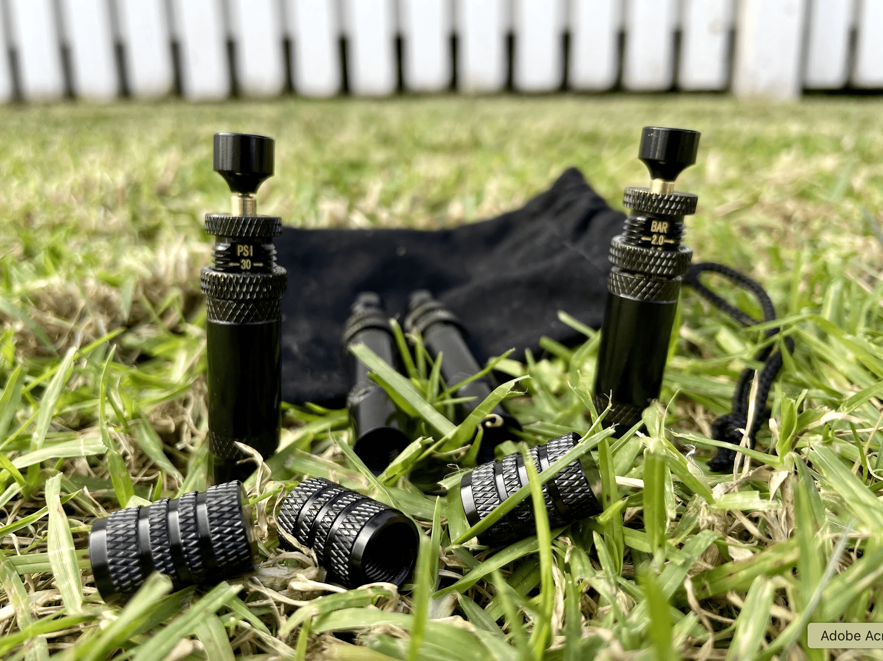 These rapid tire deflators are built from stainless steel, which gives them a clean, slightly polished look