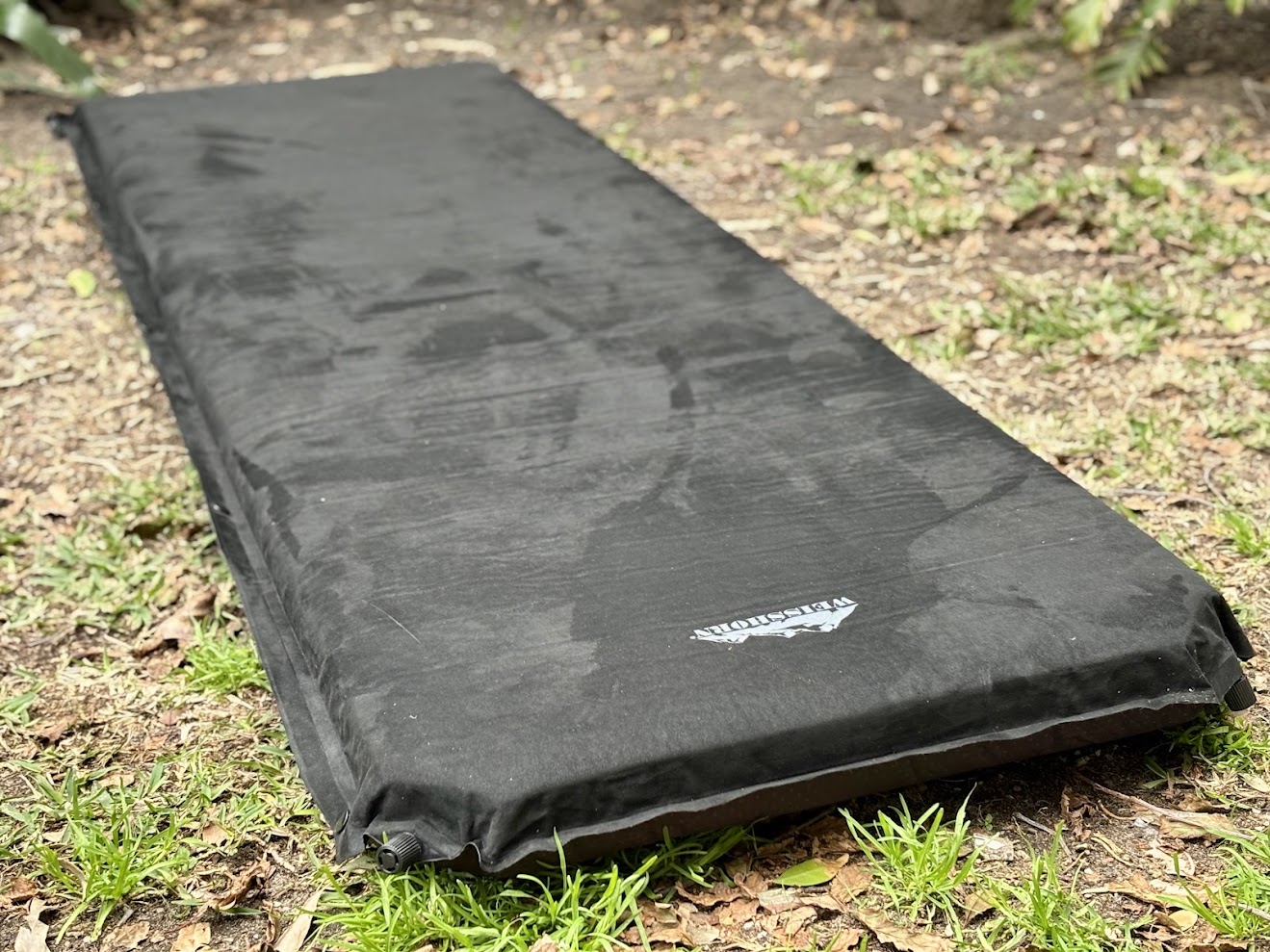 It takes under a minute to inflate the Weisshorn air mattress