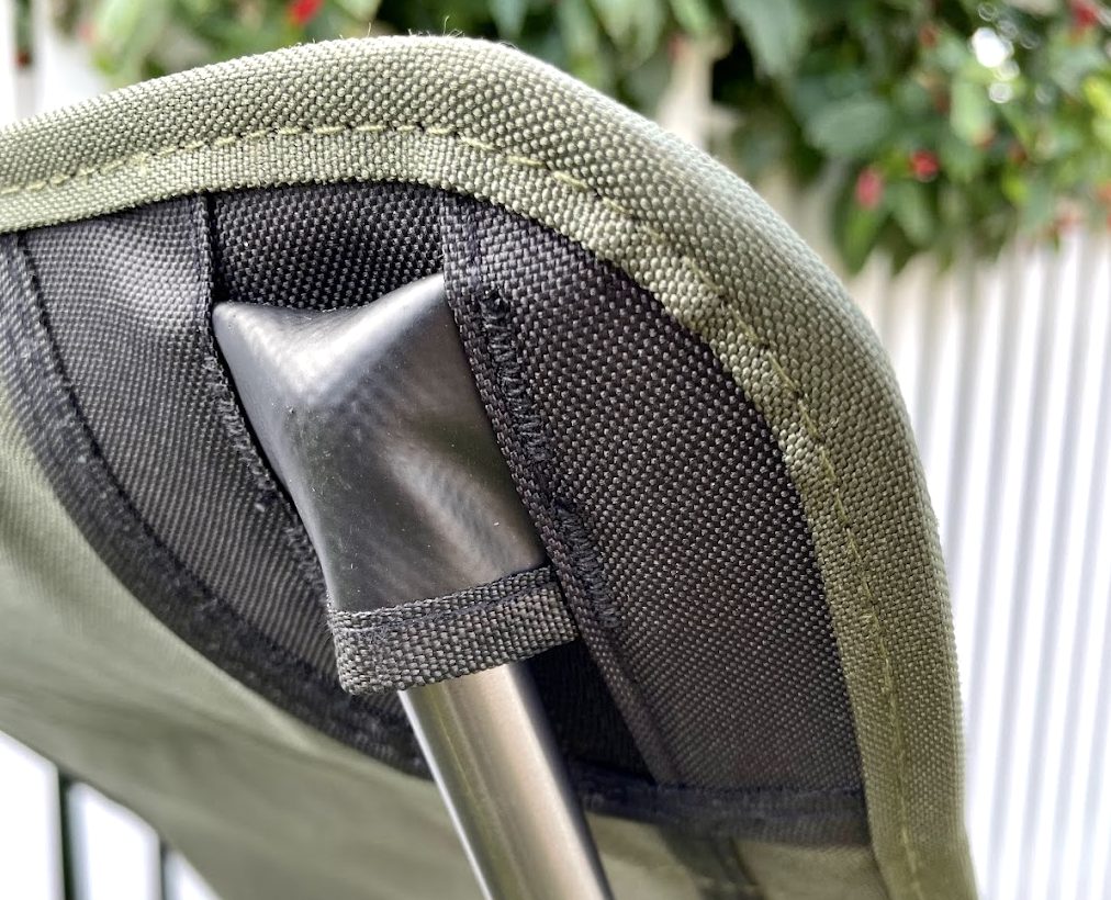 The seat of the Naturehike Ultralight camping chair is made from 600D Oxford fabric