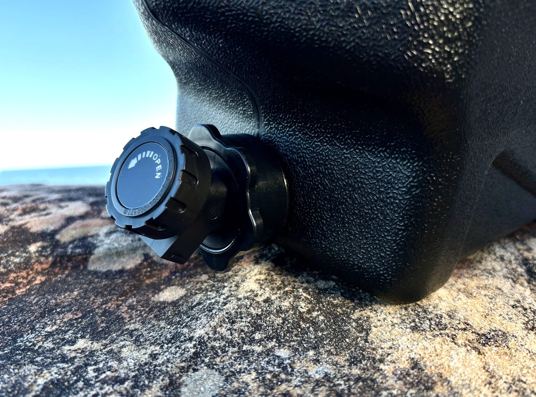 faucet usage of portable water storage for camping