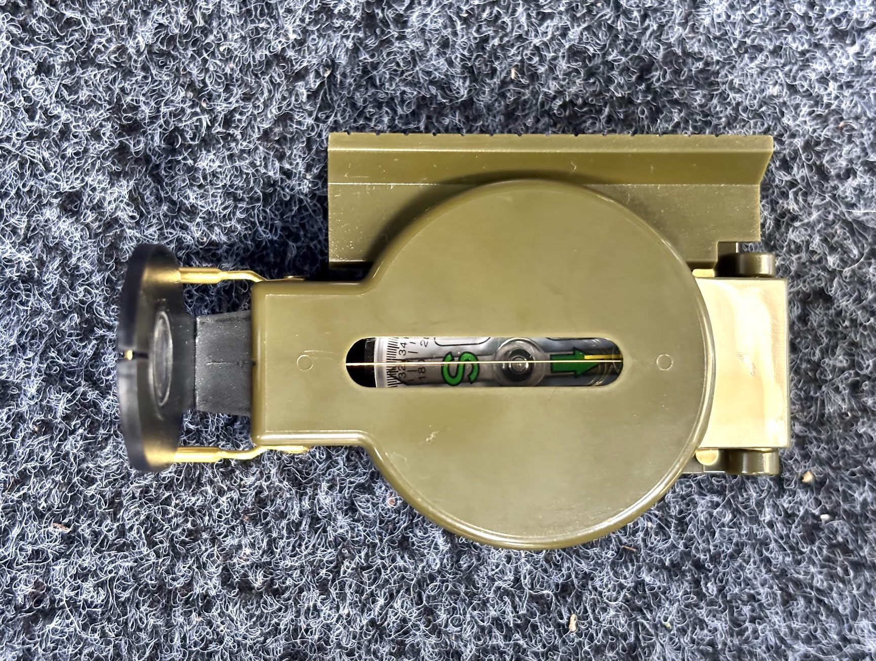 4WD survival compass top view folded in