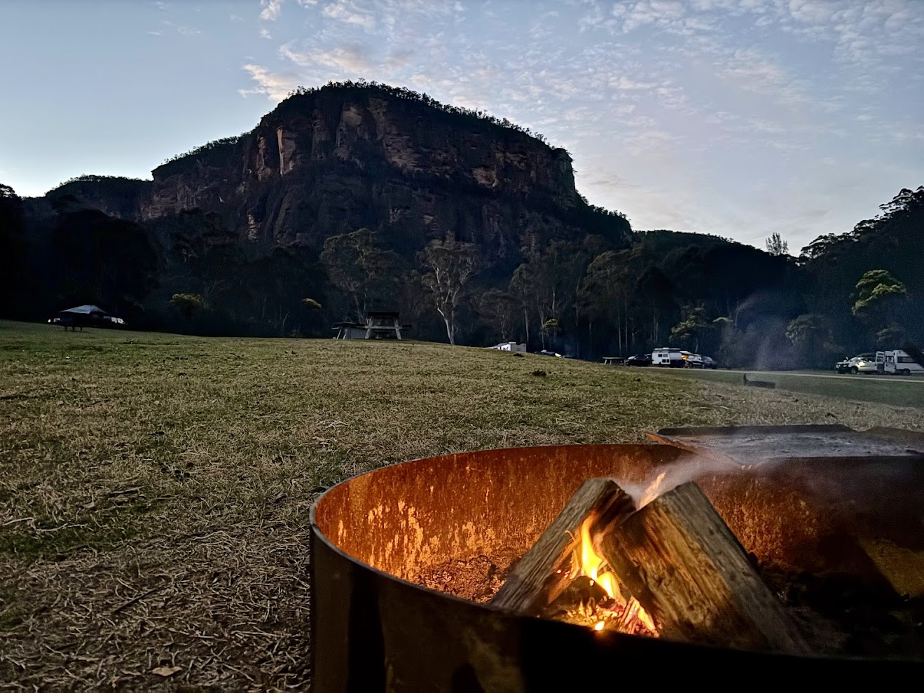 Fire pits at Coorongooba campground​