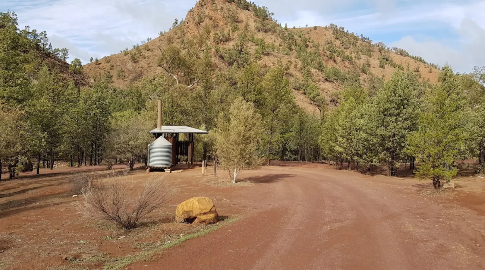 Longdrop toilet at Acraman Campground