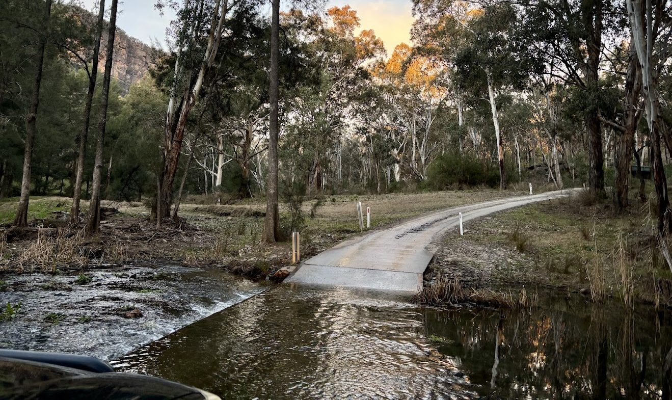 River crossing into Coorongooba campground​
