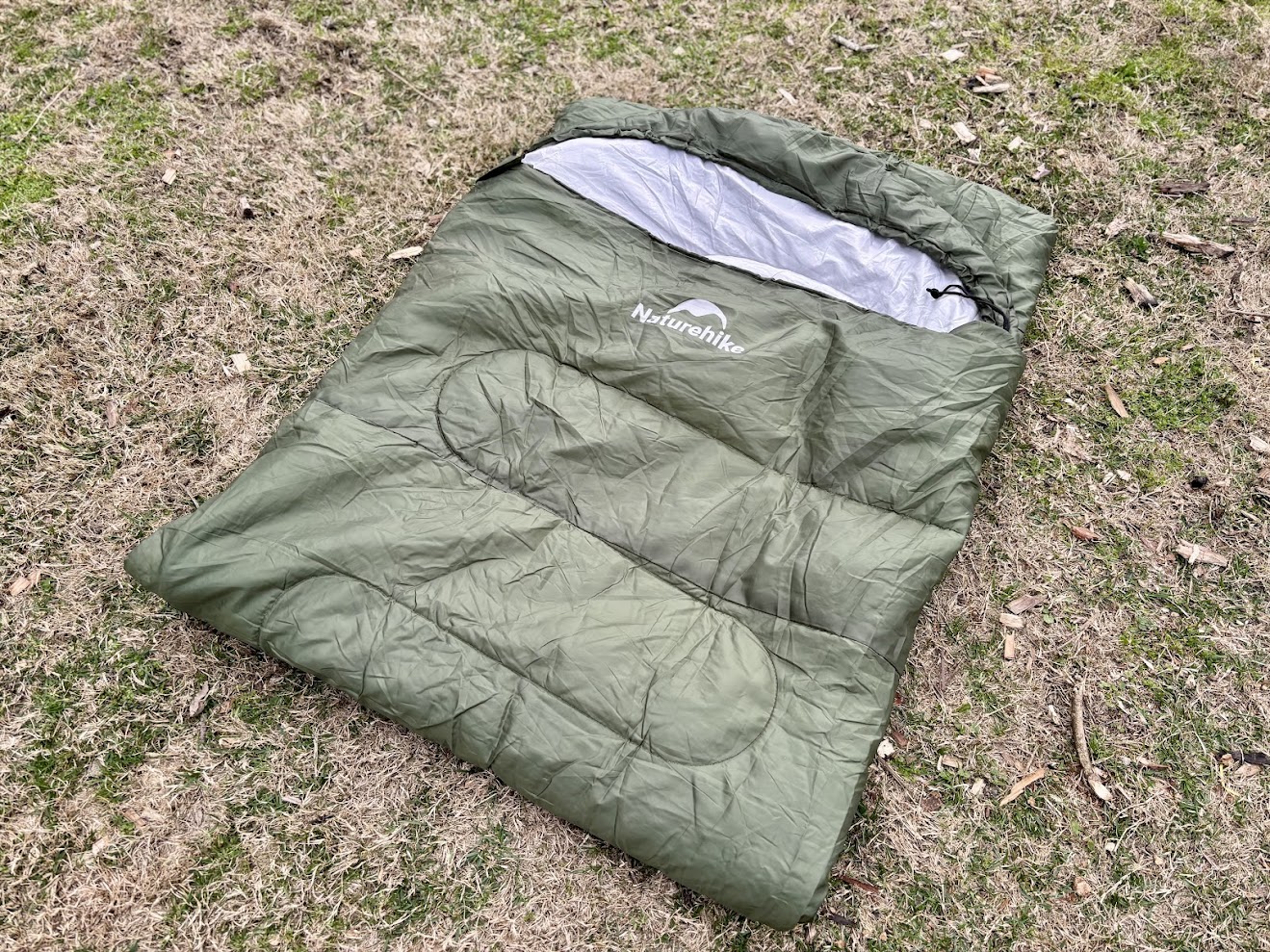 Rolled out Naturehike Y150L sleeping bag at Coorongooba Campground