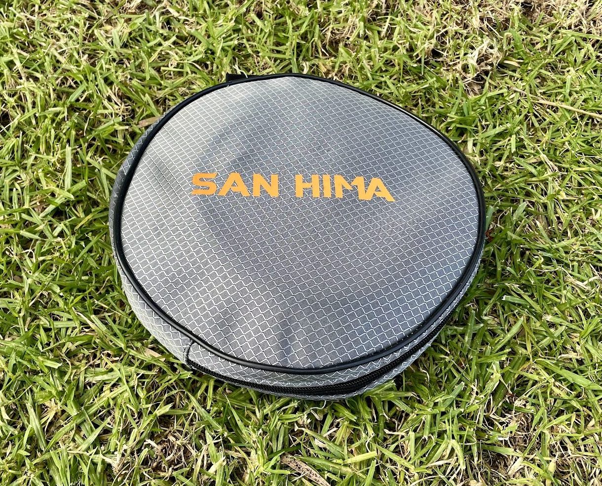 Carry pouch of the portable San Hima shower for camping