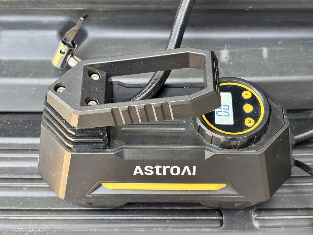 The AstroAI air compressor​ feels very light with a mostly plastic housing