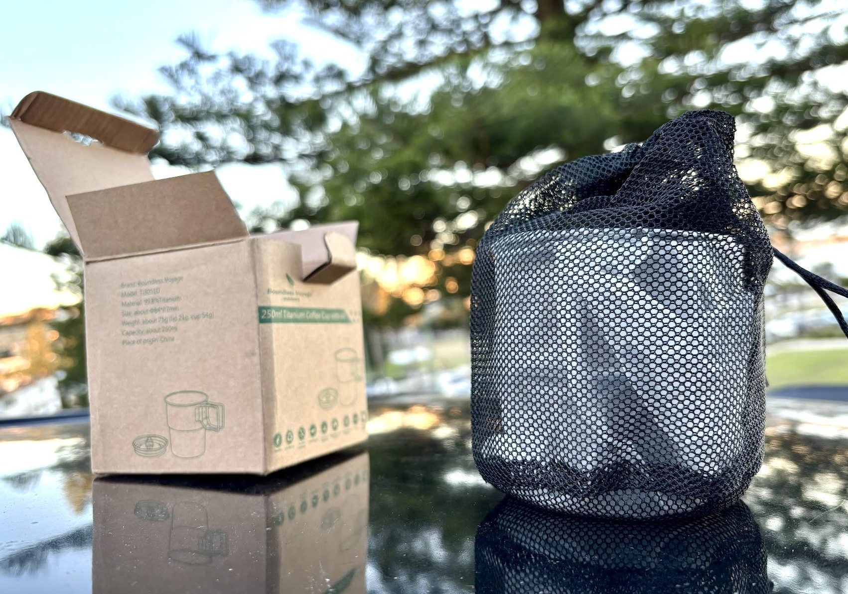 Unboxing the lightweight titanium mug 250ml from Boundless Voyage
