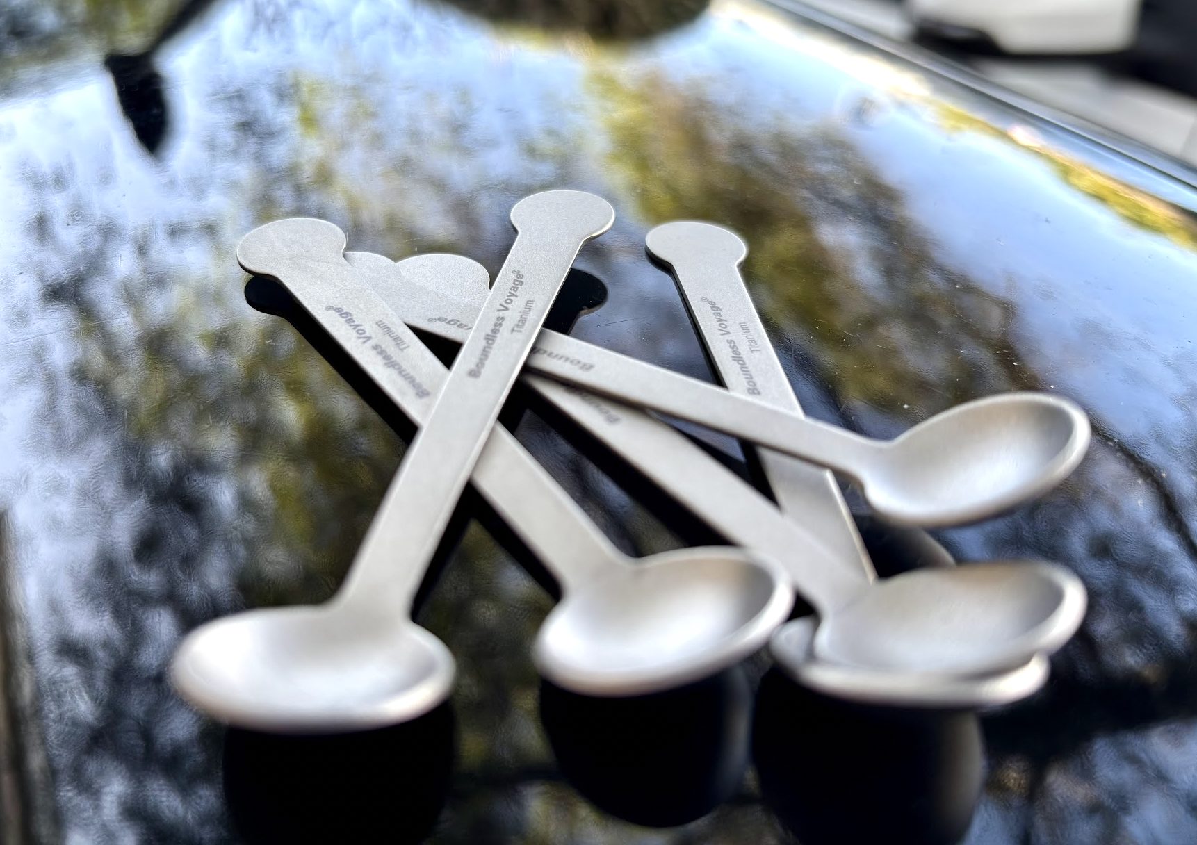 5 Pack Boundless Voyage mini camping spoons made of titanium