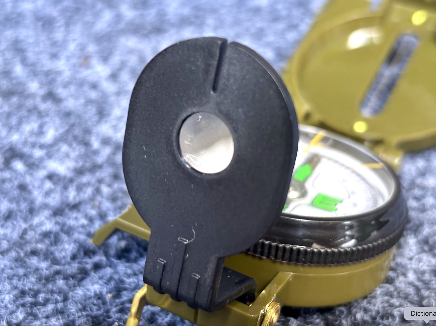 off-road navigation compass unfolded magnifying glass