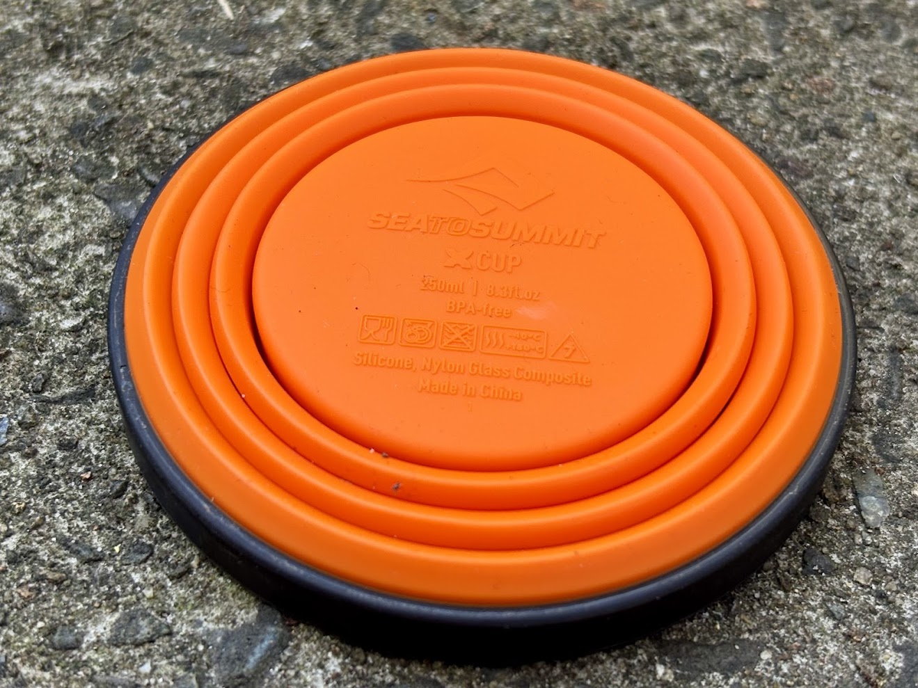 Bottom of collapsed Sea to Summit X-Mug