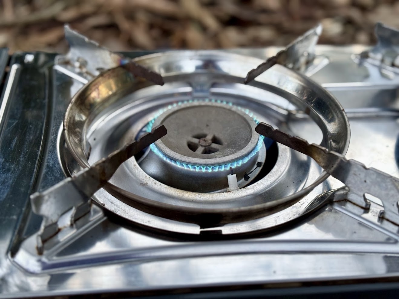 Burning Flame from the Dune Camp Stove
