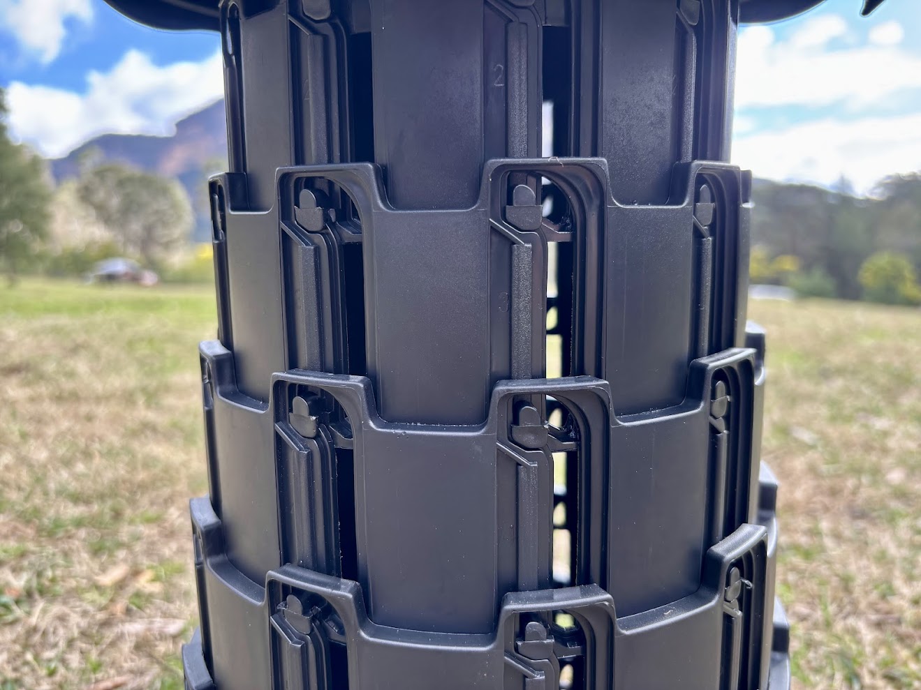 Collapsible camping stool made of high-density PP material with fish scale structure