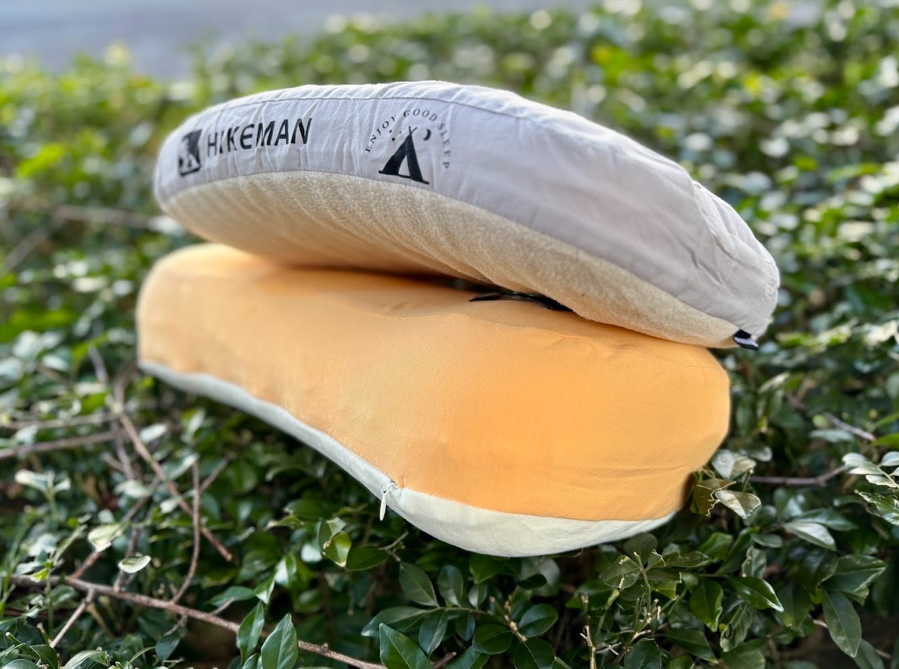 Hikeman foam camping pillows comparison green vs grey