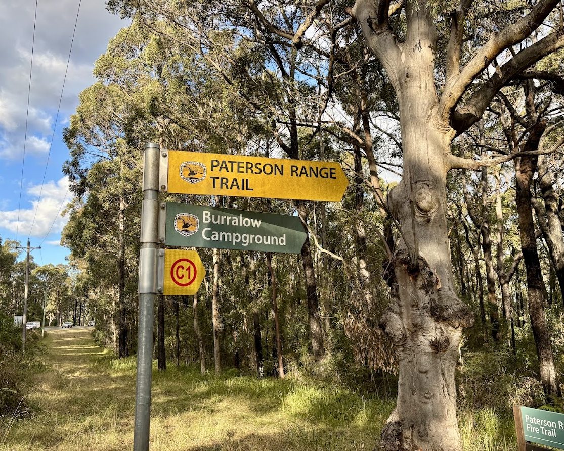 Info board Paterson Range Trail to Burralow Creek Campground