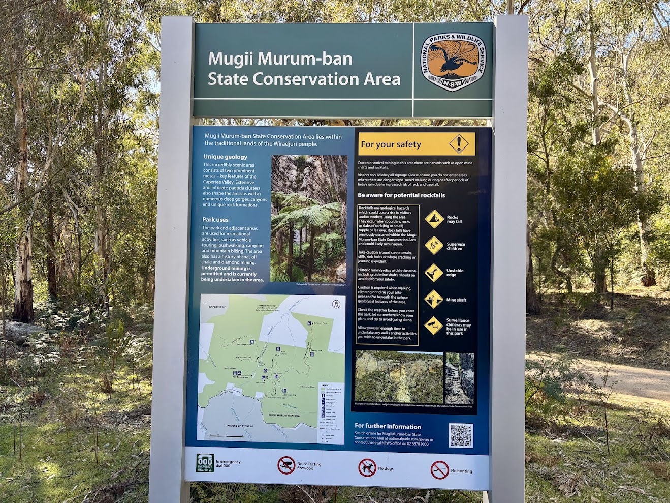 Information Board at Mount Airly camping area​