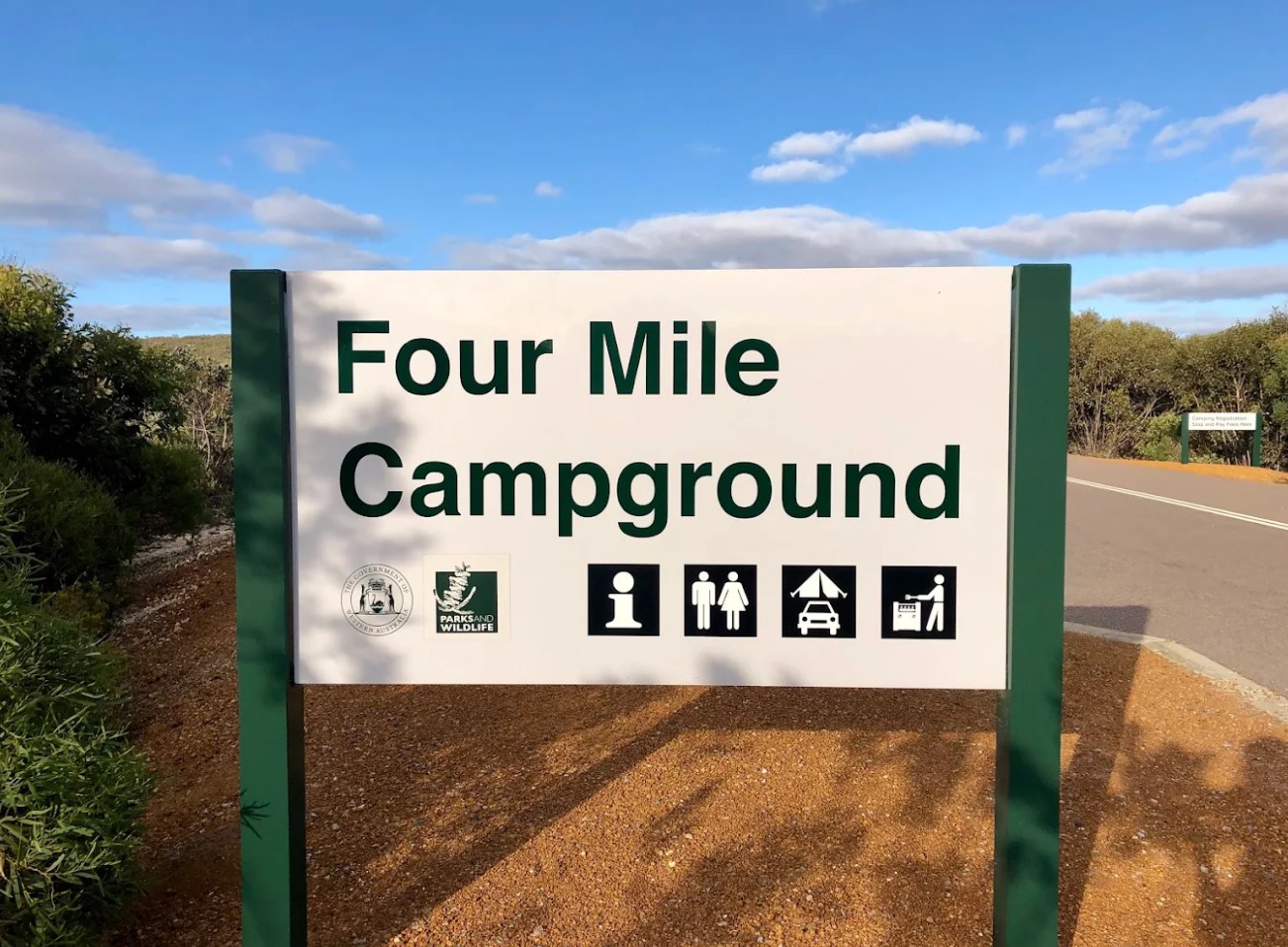 Information board at Four Mile Campground​
