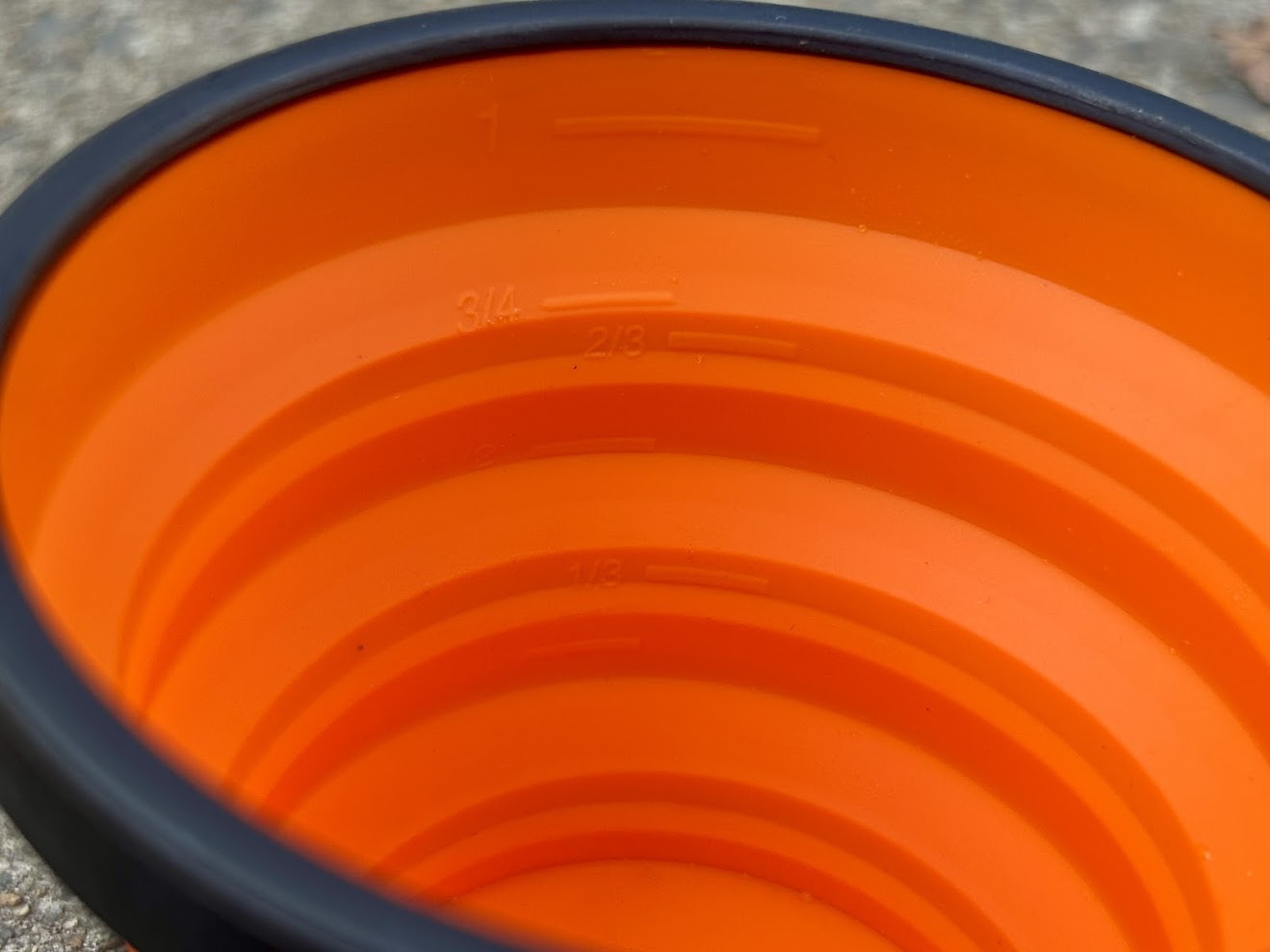 Measuring units inside the Sea to Summit X-Cup
