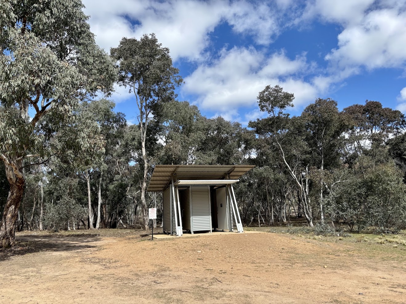 Pit Toilet Block at the Diggings Campground​