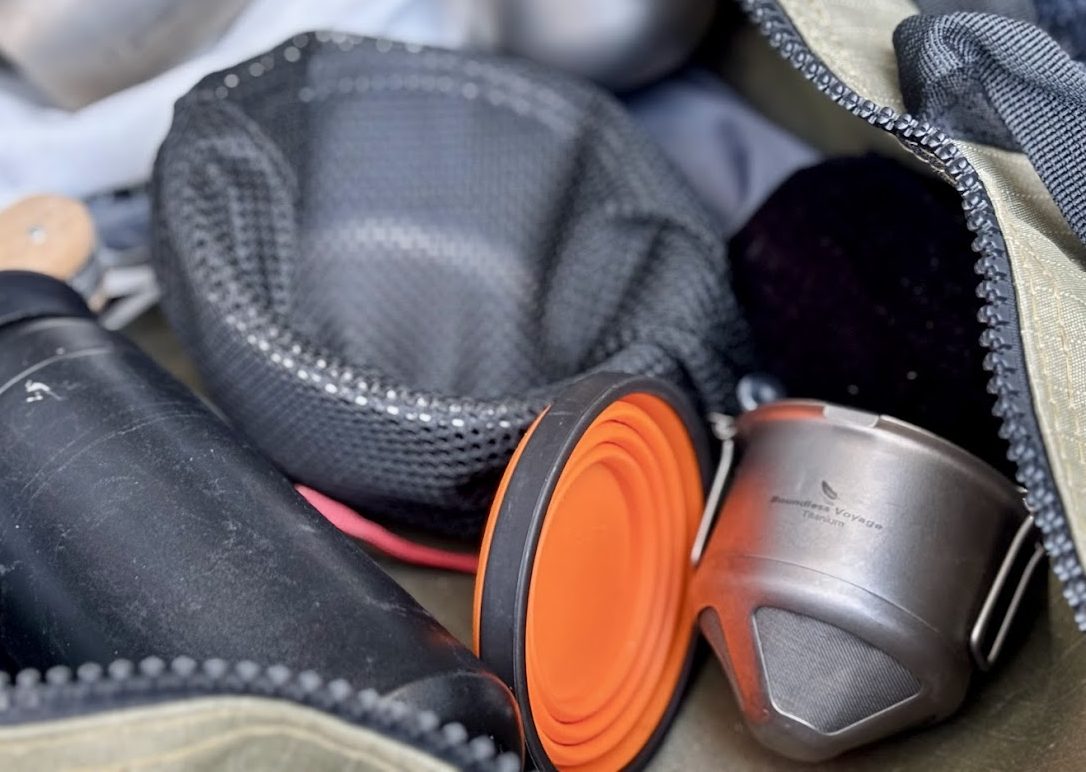 Sea to Summit X-Mug packed away in Canvas Kings drawer bag