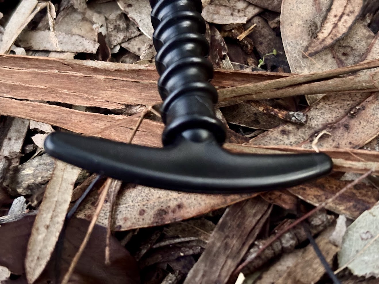 Top of black nylon sand tent pegs​