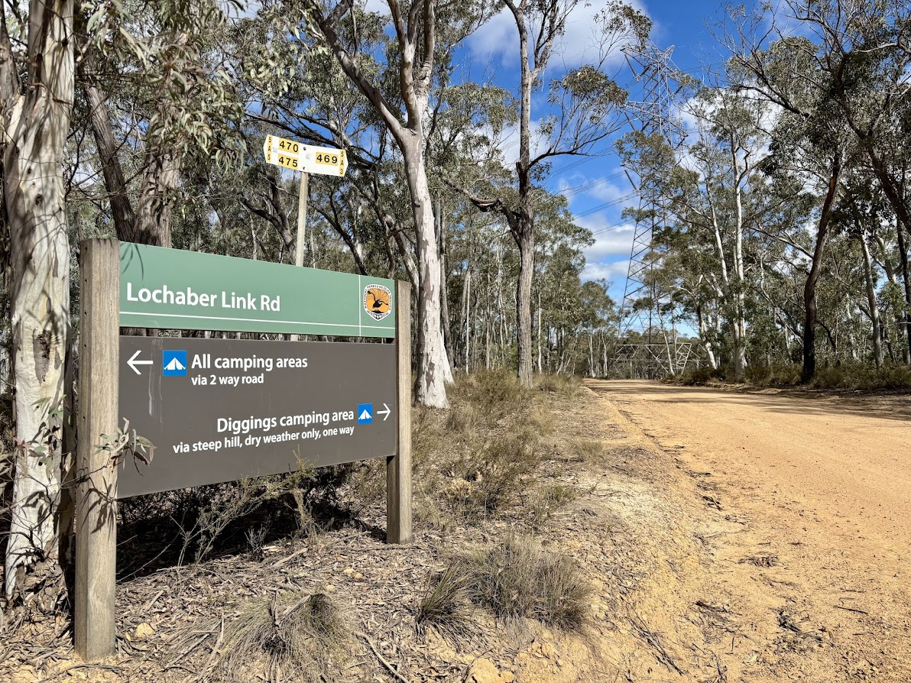 Turn from Lochaber Link Rd onto Steep Hill Road for access to The Diggings Campground