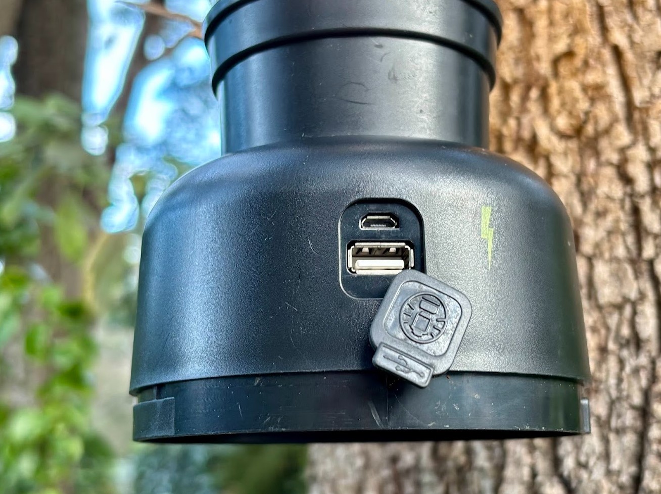 USB ports on the Coleman rechargeable lantern