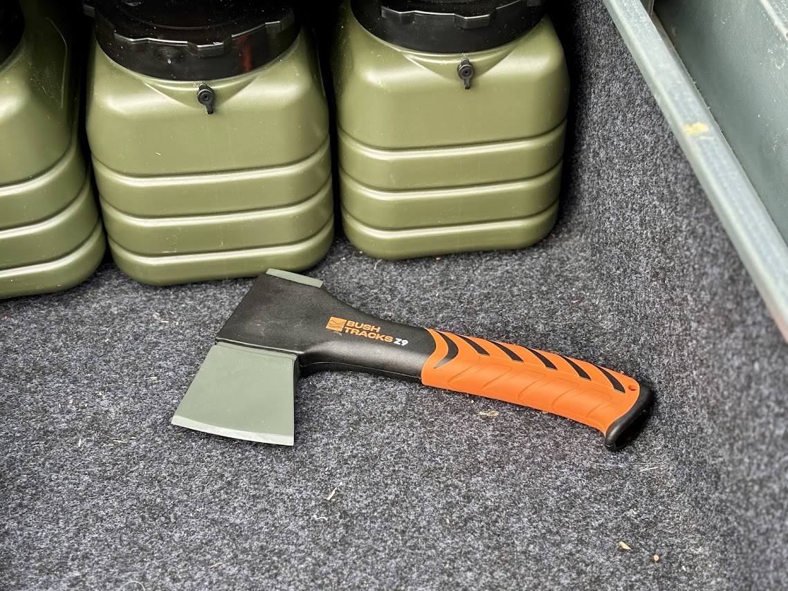 At just 22 cm long, the Bush Tracks Z9 hatchet axe is compact fitting easily into my drawer system