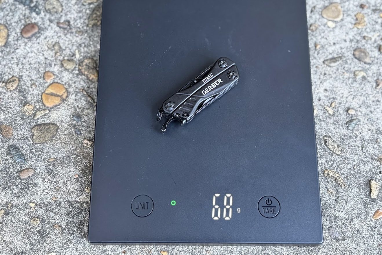 At just 68g and a closed length of 7cm, the Gerber Dime truly lives up to its name and is one of the most portable multi-tools I've ever used