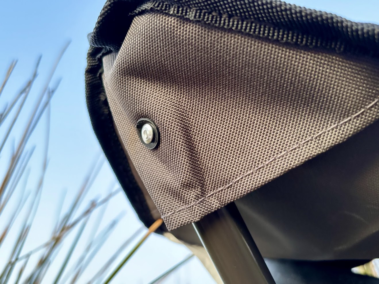 Each of the three legs of the Wanderer tripod stool is held together by rivets, which feel solid and show no sign of loosening
