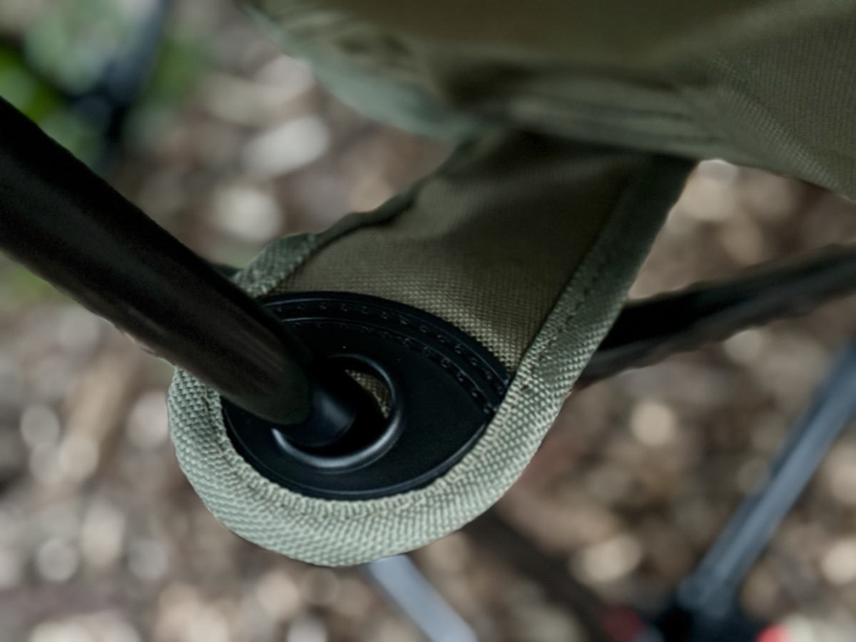 Stress areas of the Naturehike Sea Star chair have extra stitching and bar tacks where you would expect them