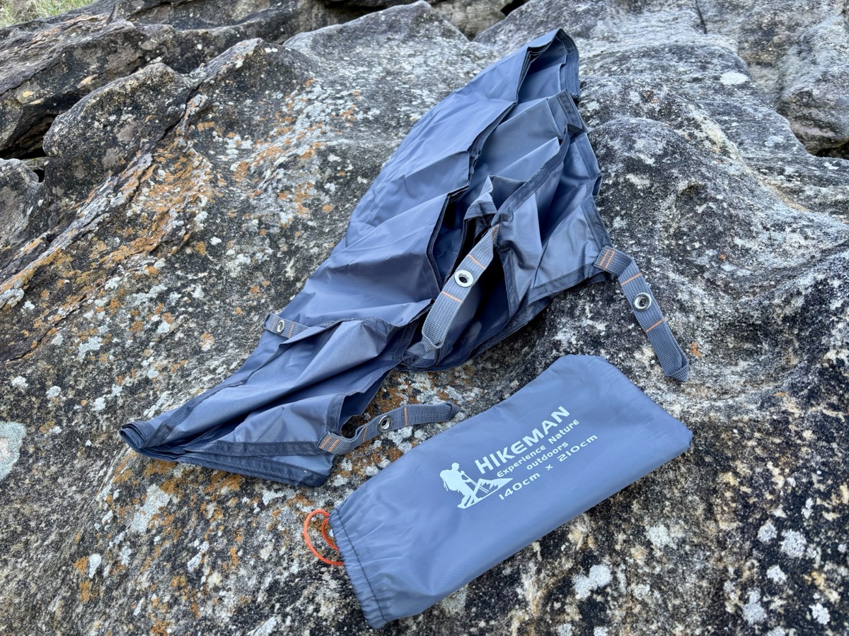 Taking the Hikeman tarp out of its pouch for the first time, the immediate impression is just how compact and light it feels