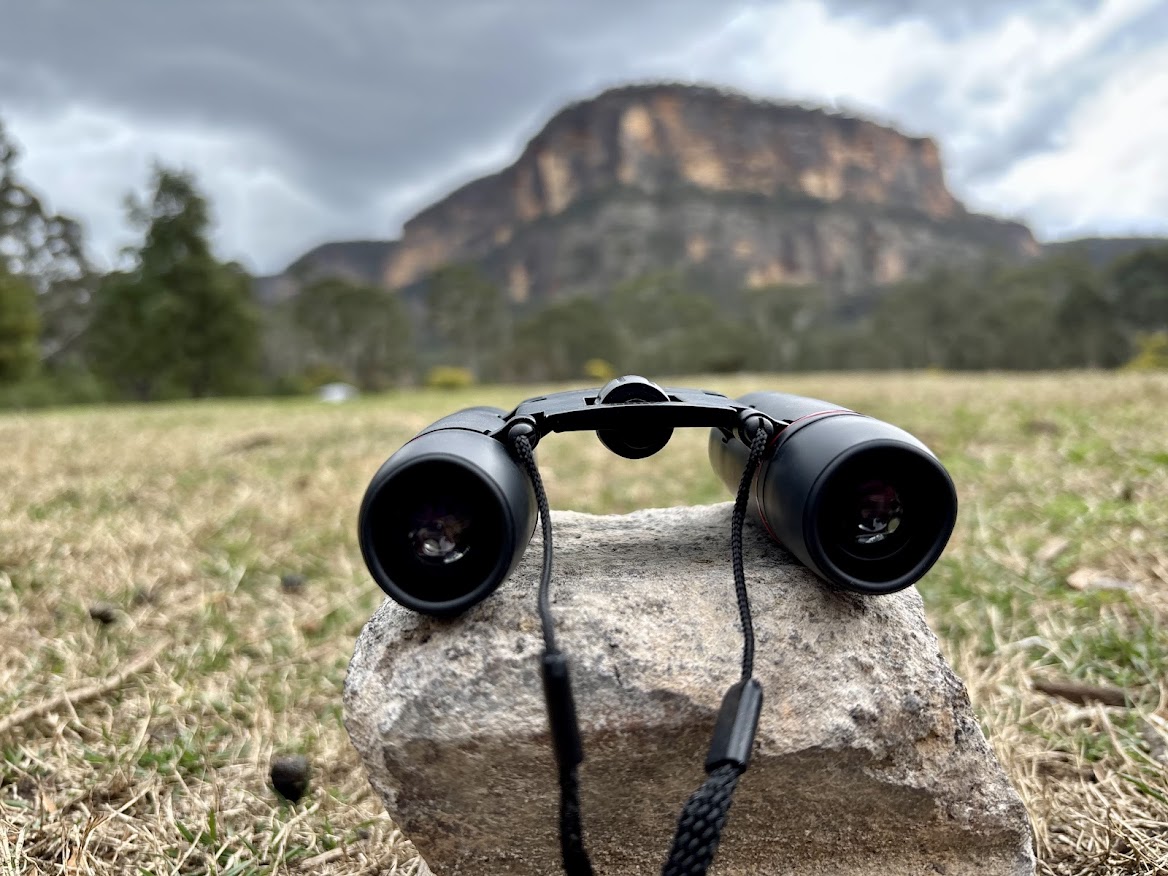 The 21mm objective lens on the Vulness binoculars is small but provides a bright and clear image in good daylight