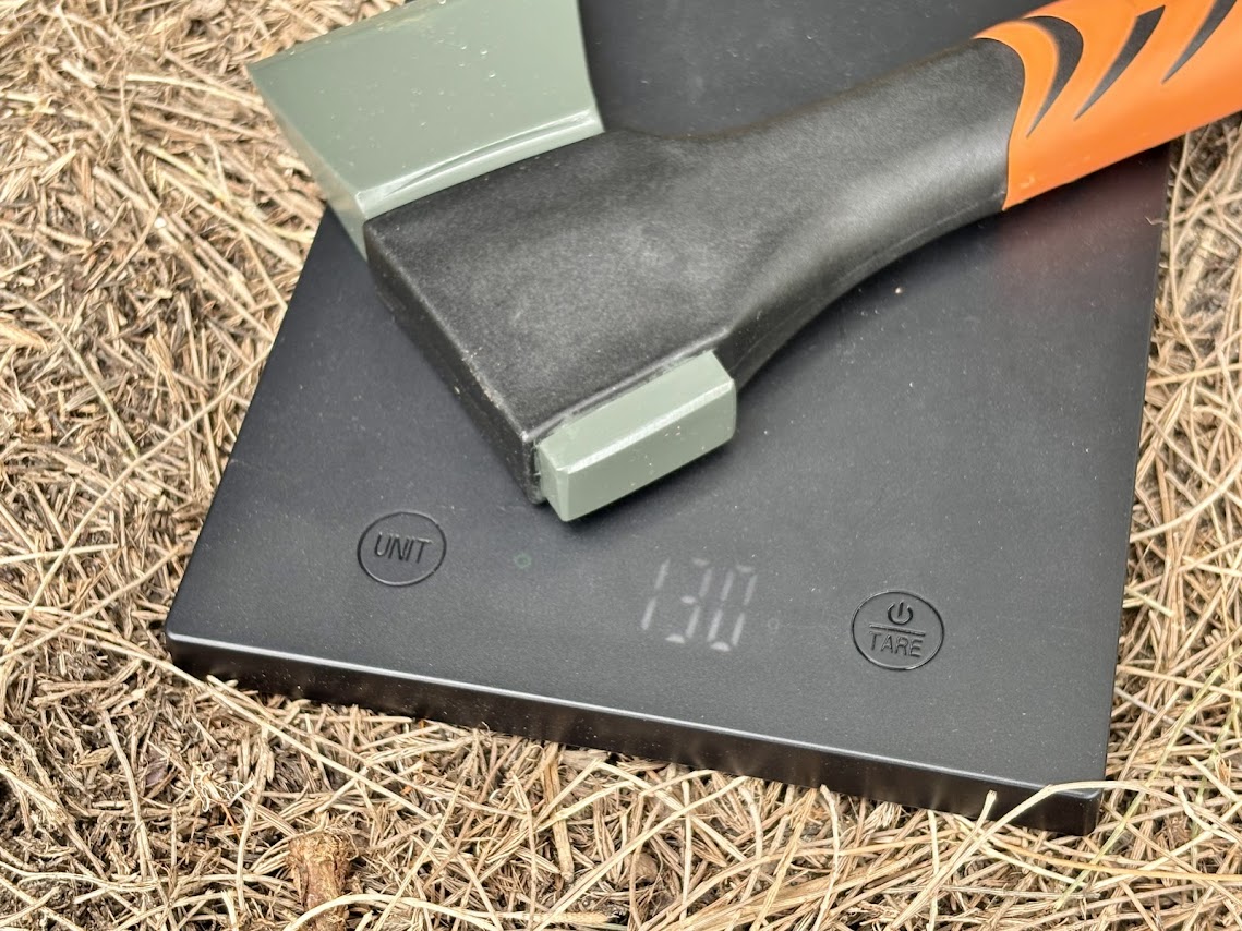 The Bush Tracks Z9 Camp Hatchet Axe only weighs 130 grams