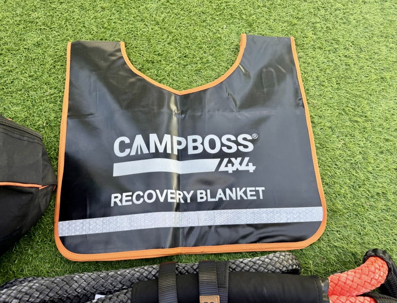 The CampBoss Premium Adventure Recovery Kit also includes a recovery damper to further enhance safety during recoveries