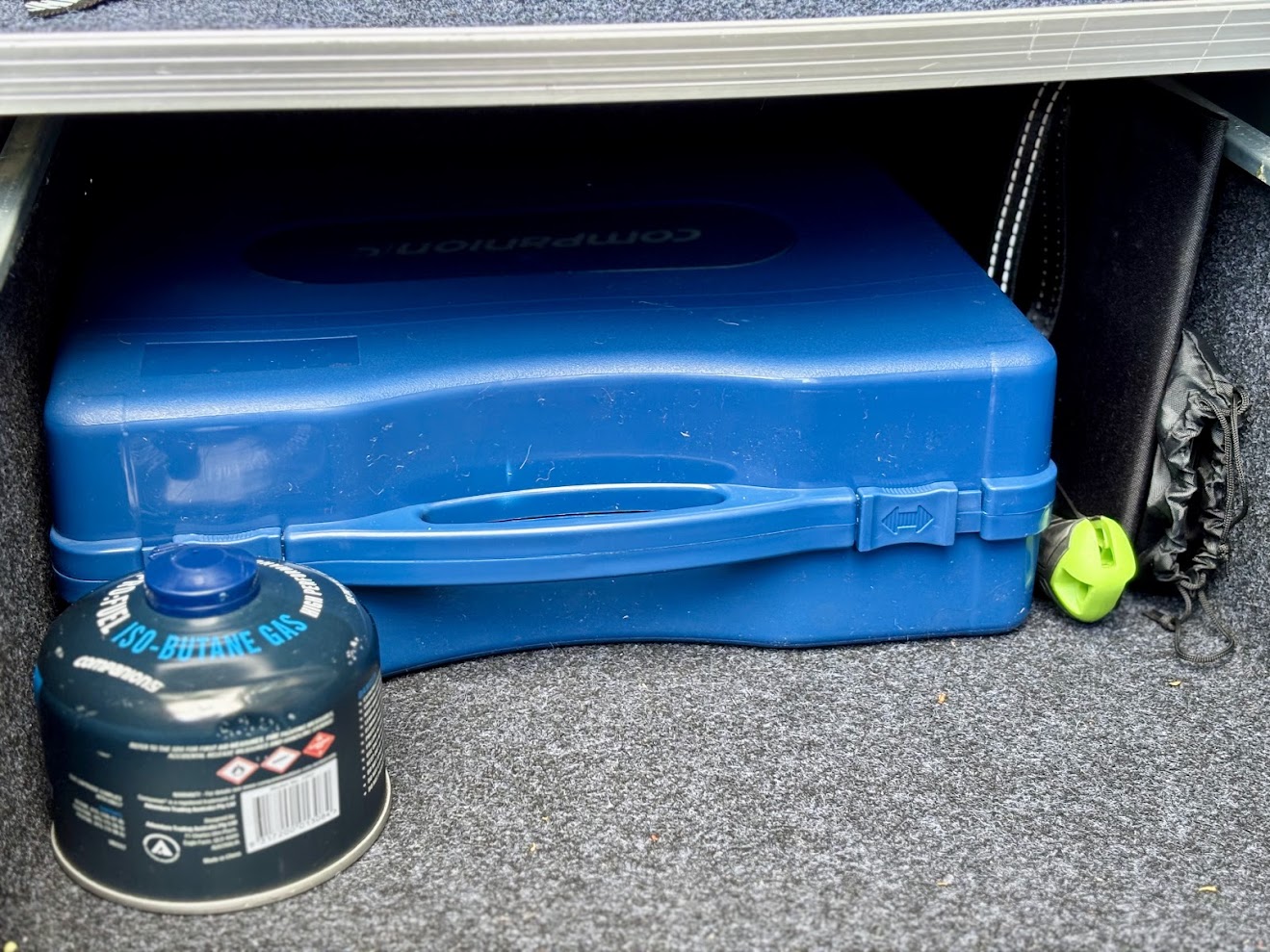 The Companion butane stove​ case slots easily in the back of our Titan drawer