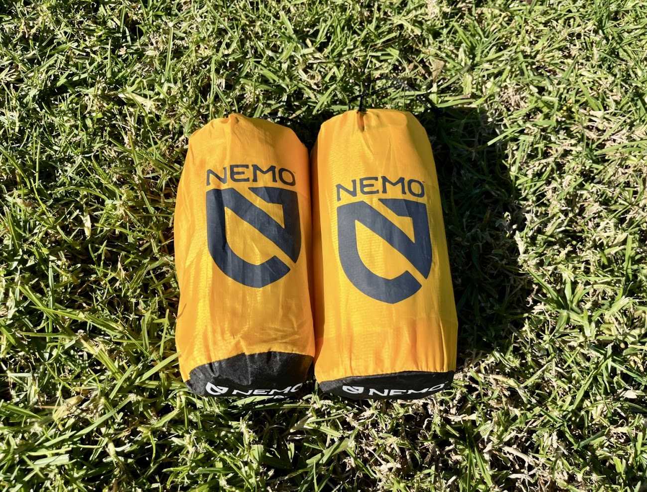 The Nemo Tensor insulated sleeping pad​ packs down to an incredibly small size barely larger than a water bottle