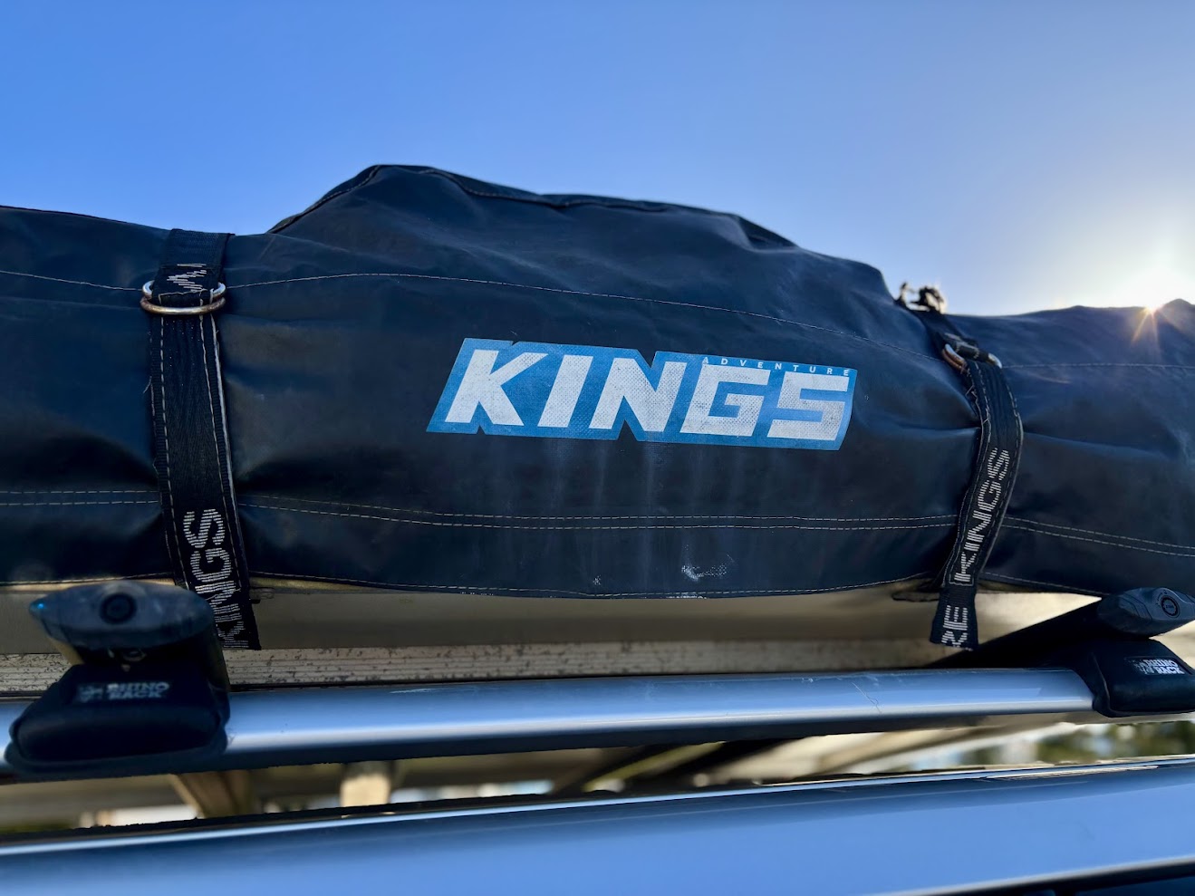 The PVC travel cover of the Kings tourer roof top tent​ feels incredibly thick and uses a very heavy-duty GSM material