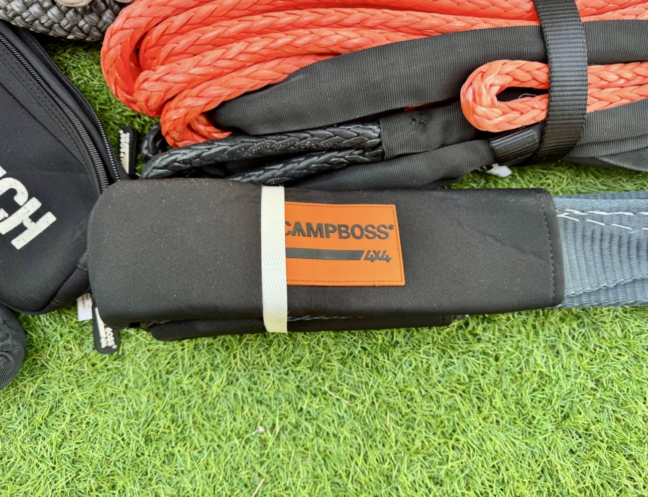 The Tree Protector in the CampBoss Recovery Kit is made from 100% polyester flat weave which is extremely resistant to chemicals and UV exposure