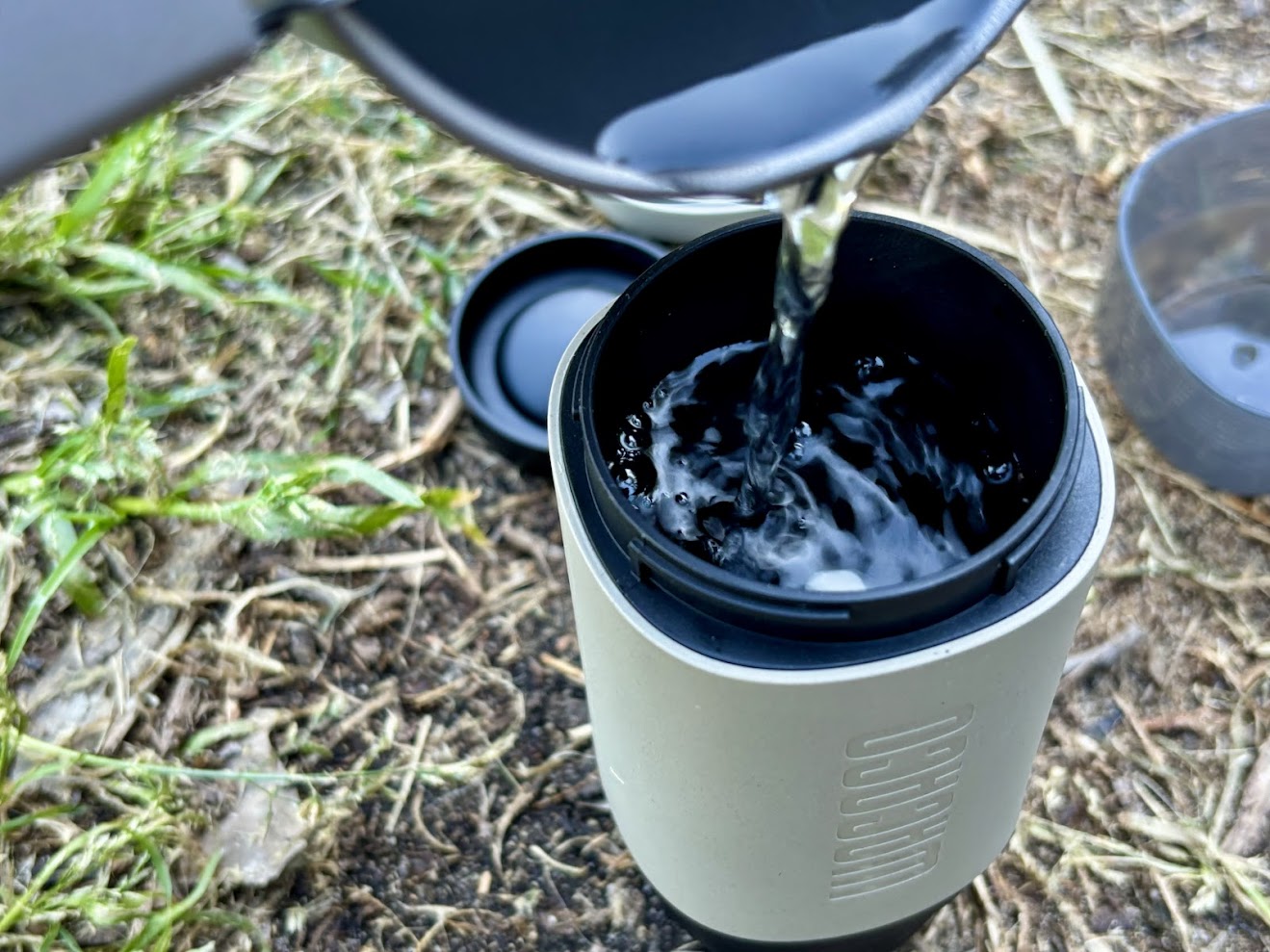 The Wacaco Minipresso NS2​ has a 80ml water tank capacity on the top