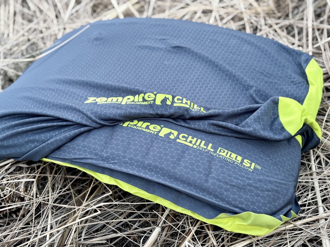 The base of the Zempire chill pill self inflating pillow is made from a rugged and tear-resistant material 75D polyester