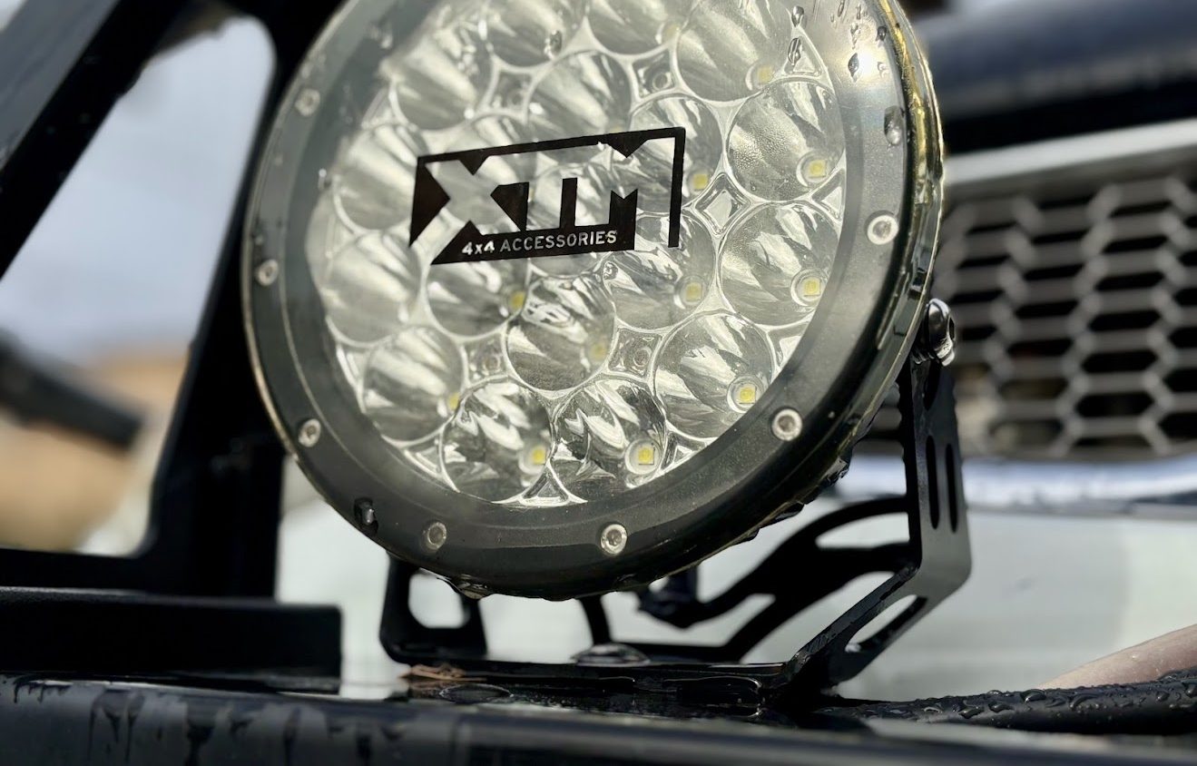The mounting brackets that come with the XTM driving lights are highly adjustable allowing for precise aiming to get the perfect beam as required