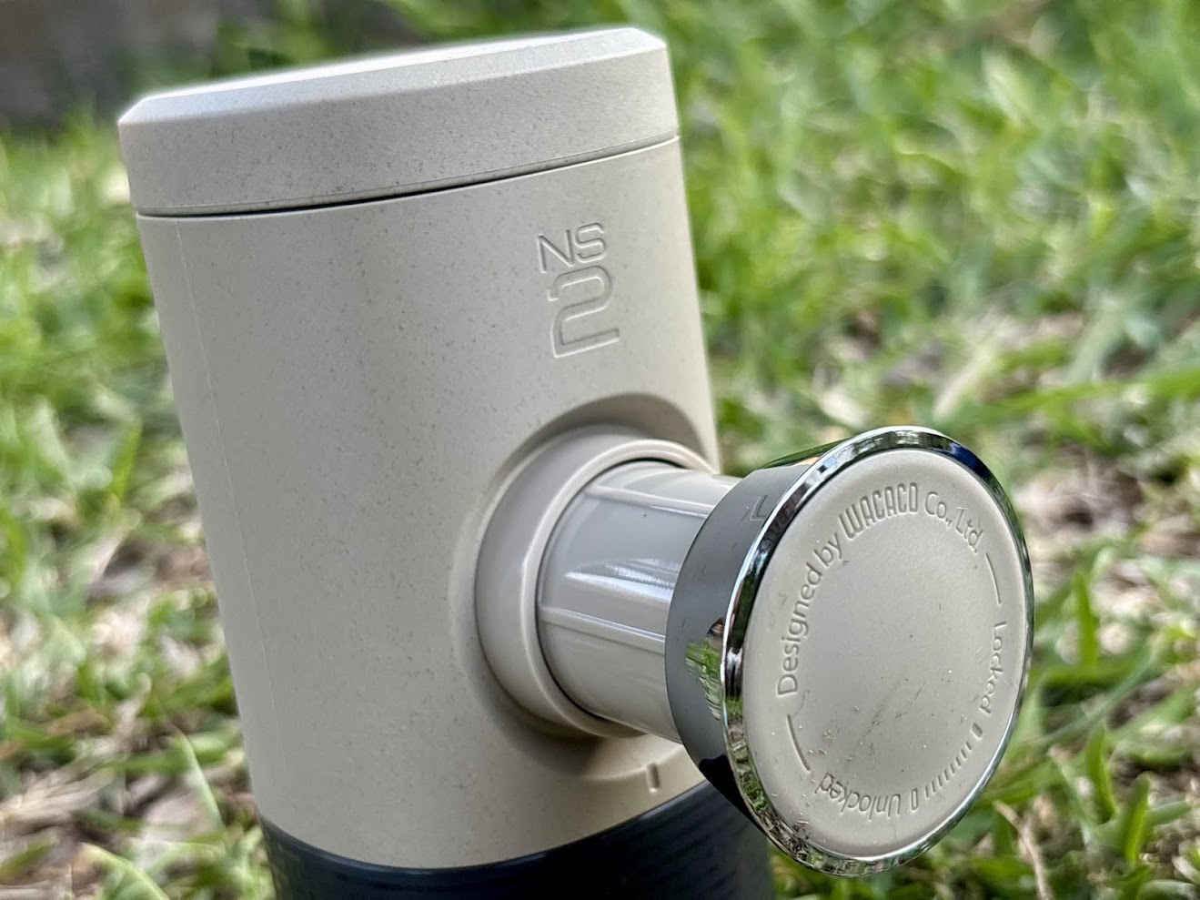 The outer shell of the Minipresso NS2 uses polymers that incorporate wheat-composed materials