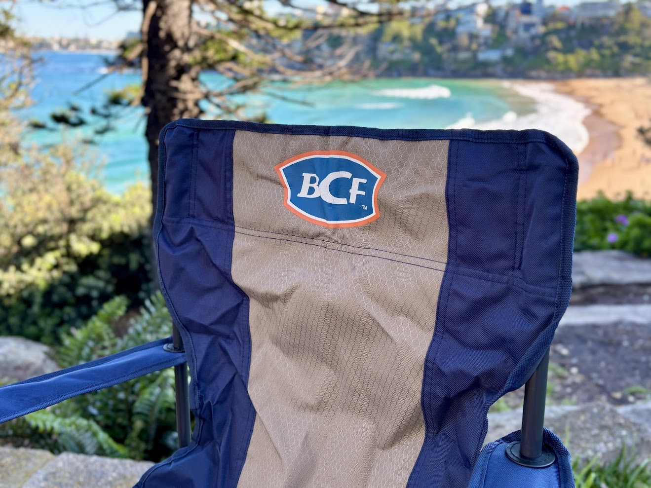 The ployester fabric of the BCF camp chair has a nice texture to it that seems durable