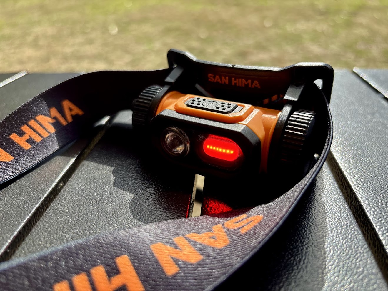 The red light mode of the San Hima head lamp torch is useful for keeping natural night vision