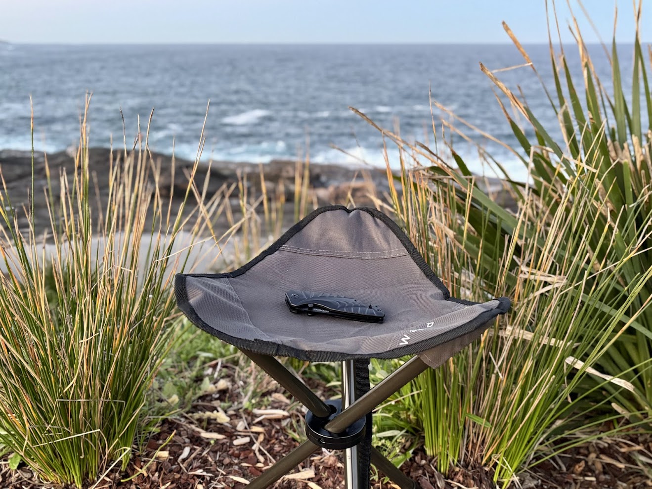 The seat of the Wanderer tripod stool feels small which is the trade-off for such a compact design