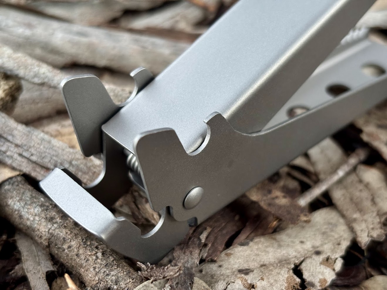 The spring of the Boundless Voyage Titanium pot gripper provides just the right amount of tension