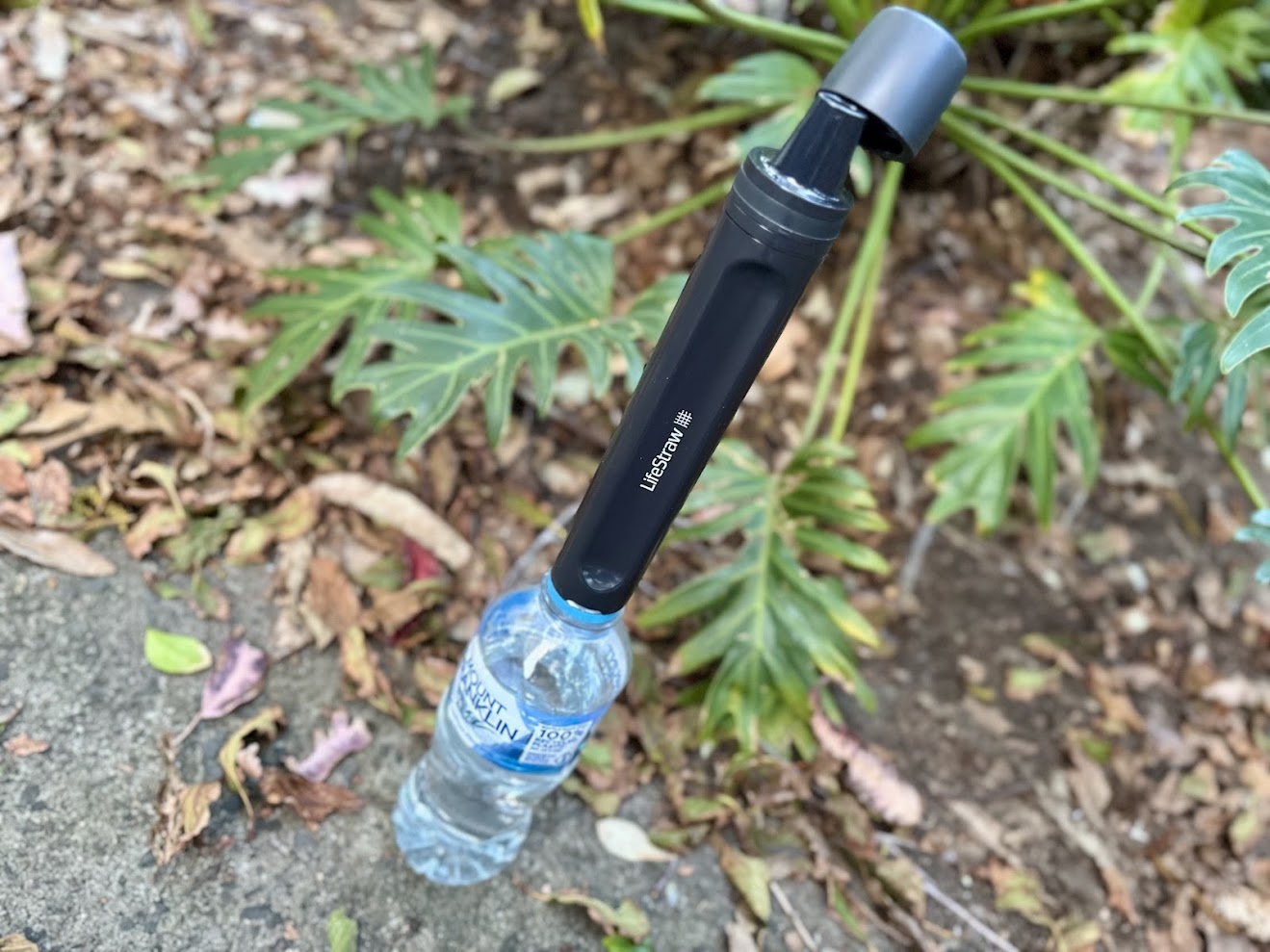 You can attach the bottom of the Lifestraw Peak water filter directly to any standard water bottle
