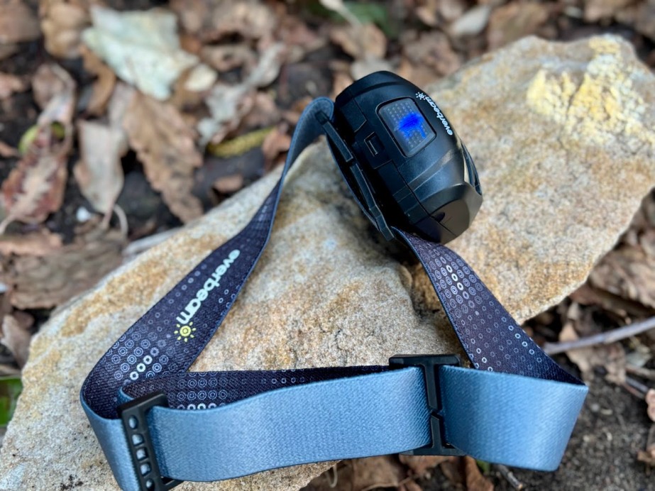 The Everbeam H6 Pro Head Torch is rated at IPX4 water resistance and can survive heavy rain and water splashes