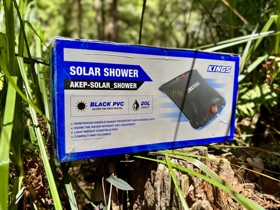 The Kings solar shower offers a cost-effective way to shower offgrid with a generous 20L capacity and a lightweight design
